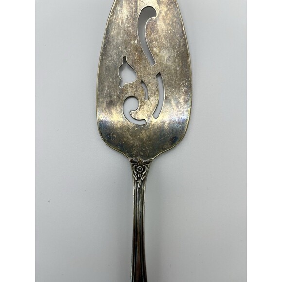 Vintage WM Rogers Grand Elegance Silver Plate Pie Server Extra Plate - Picture 3 of 5